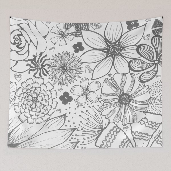 Item preview, Retro Flowers designed and sold by DaisyloveArt.