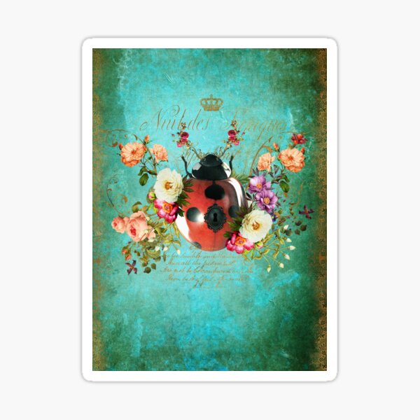Lady Bug Luck Portrait Sticker