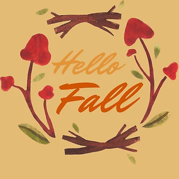 Artwork thumbnail, Fall Autumn Season Collection: Hello Fall by TeeraCollection