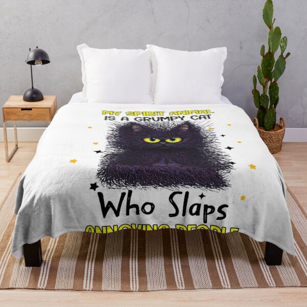 Item preview, Vintage My Spirit Animal Is A Grumpy Funny Cat designed and sold by EagmianPheolea.