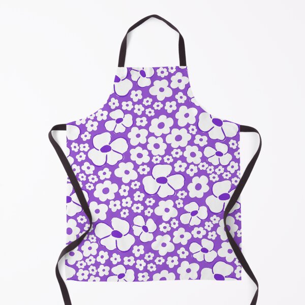 Item preview, big cute florals bright purple danish style flowers super retro groovy 60s 70s era designed and sold by blomastudios.