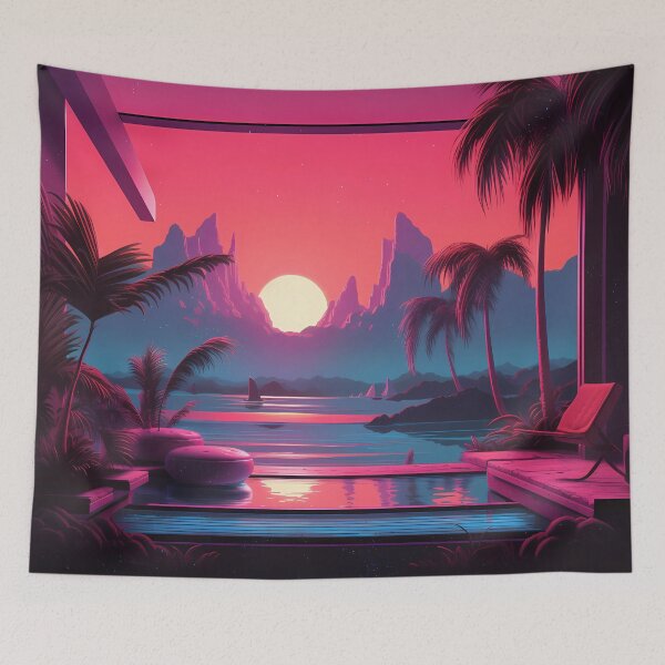 Item preview, 80s Sunset Escape designed and sold by Wallart-Nisyo.