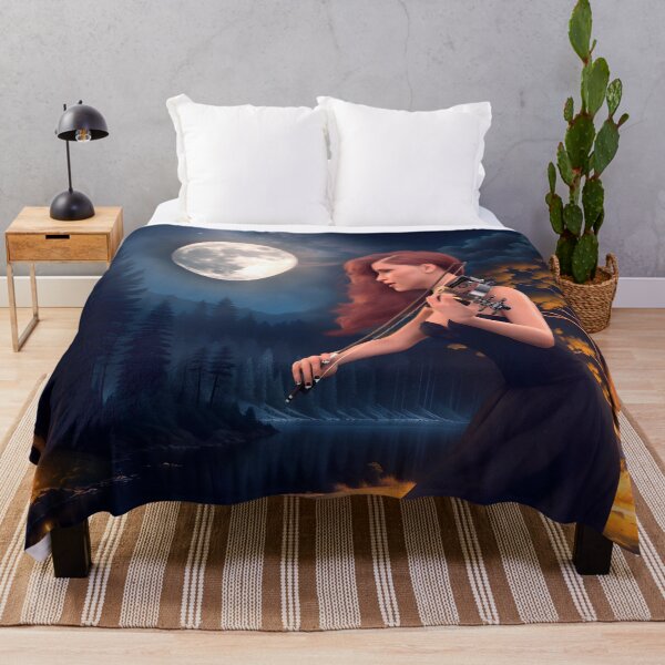Item preview, Woman play violin for the moon designed and sold by AnnArtshock.