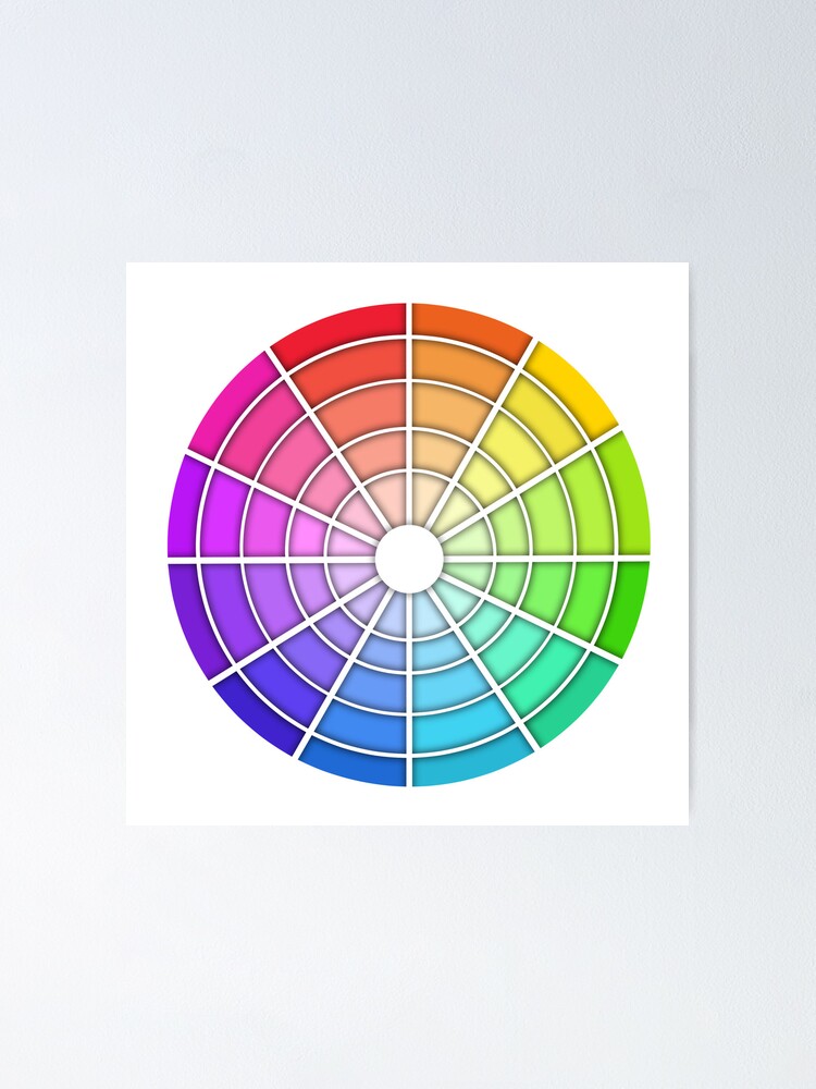 Color Wheel - Primary, Secondary & Tertiary Colors Poster for Sale by  PanosTsalig