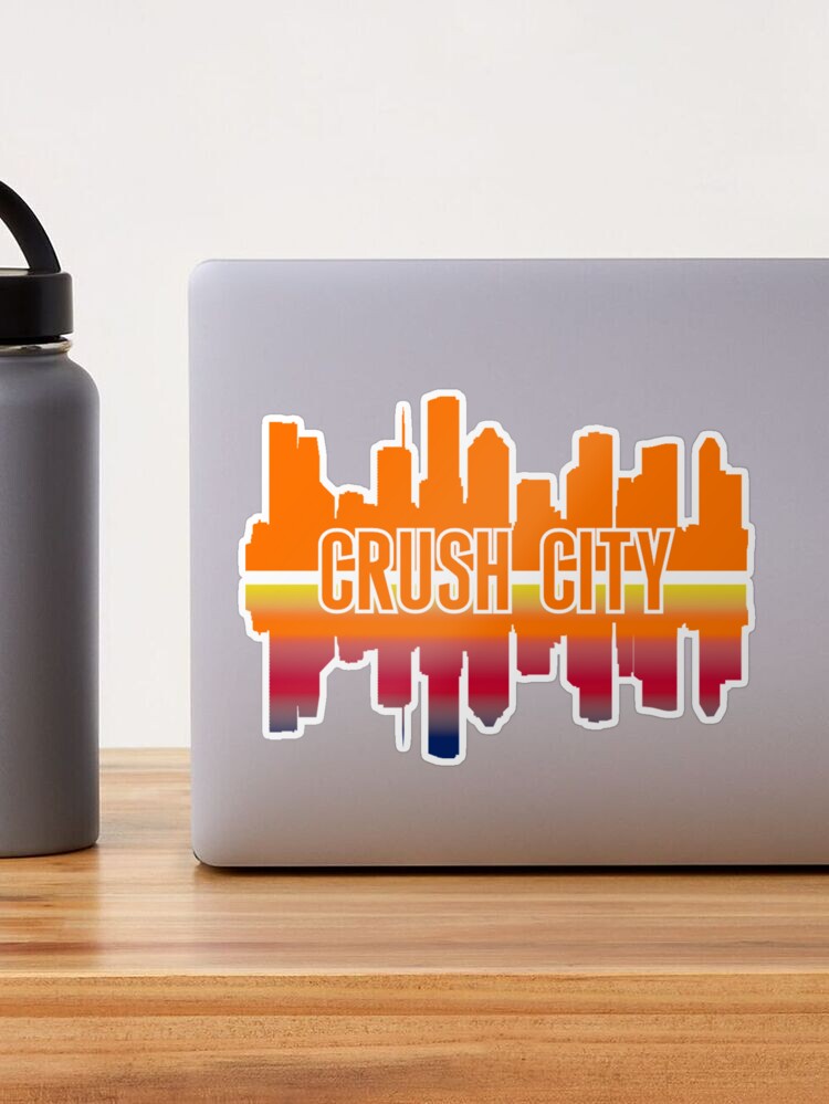 Houston Astros Crush City Orbit Sticker H-town Great Gift 