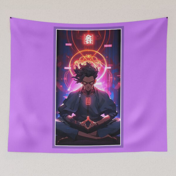 Item preview, Anime Hero Power Meditation | High Quality Anime Artwork | Anime Power Energy Meditation |  Manga Anime Art designed and sold by AlNoah.