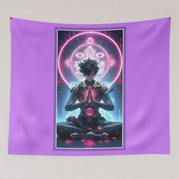 Item preview, Anime Hero Power Meditation | Quality Anime Artwork | Anime Power Energy Meditation |  Manga Anime Art designed and sold by AlNoah.