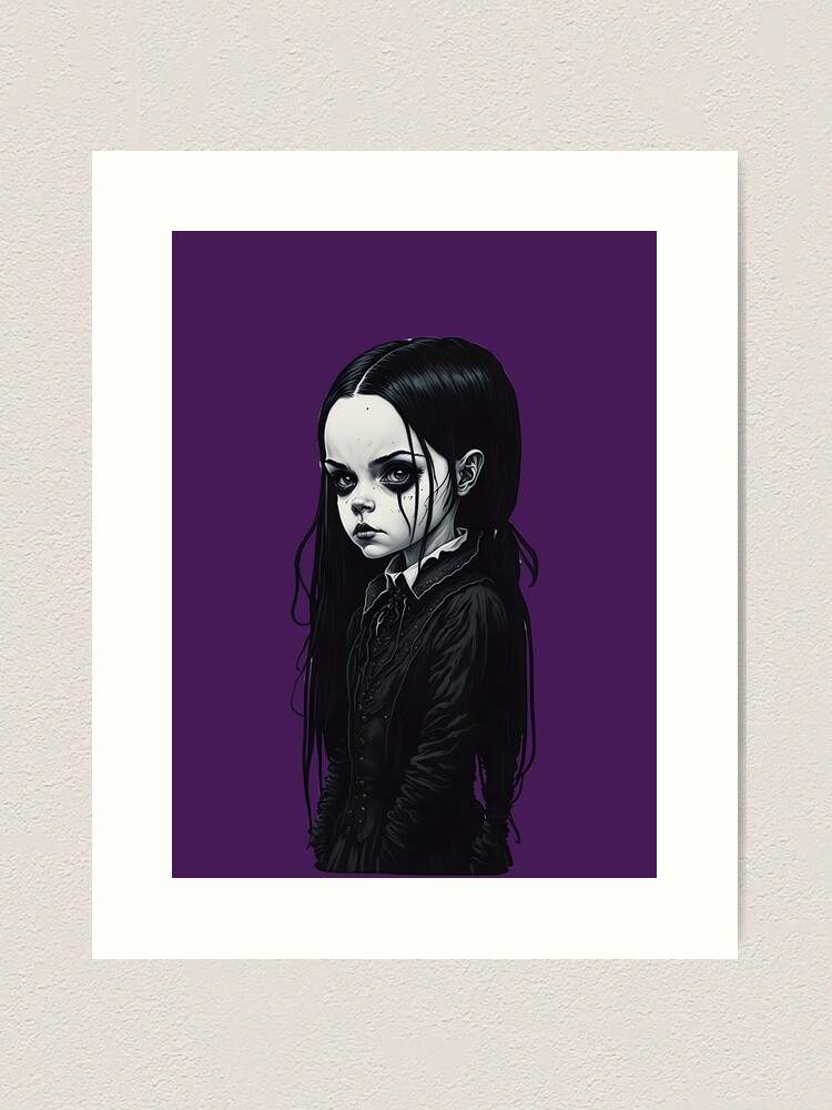 Pastel Gothic Wall Decor, Spooky T-shirt Goth Girl Art Print, Aesthetic  Room Decor 