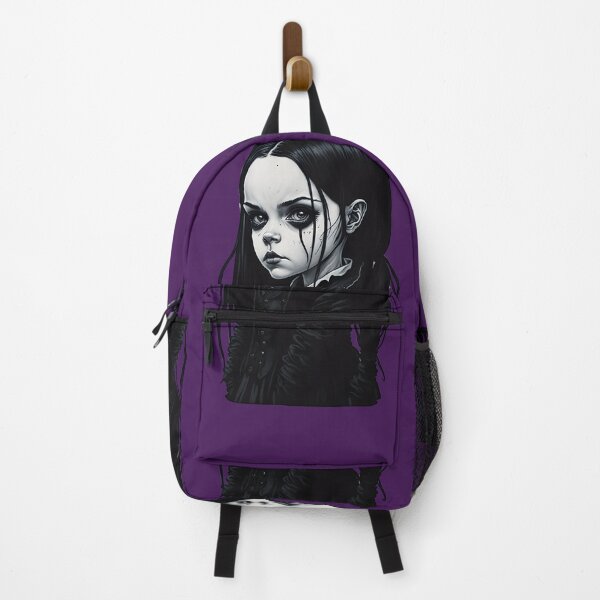 Item preview, Girly Goth Scary Movie Fan Portrait designed and sold by SoccaTamam.