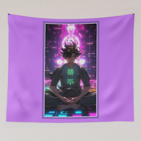 Item preview, Anime Hero Power Meditation | Quality Anime Artwork | Anime Power Energy Meditation |  Manga Anime Art designed and sold by AlNoah.