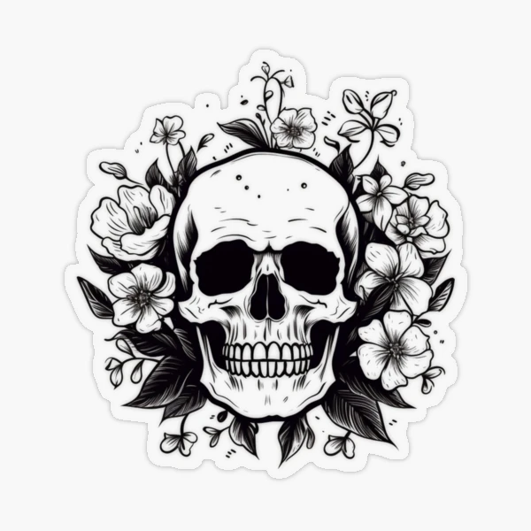 Grunge 3D Skull  Sticker for Sale by vellikhor