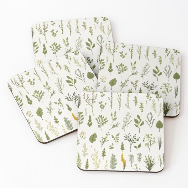 Item preview, Green Herbs Pattern designed and sold by CoputerEasel.