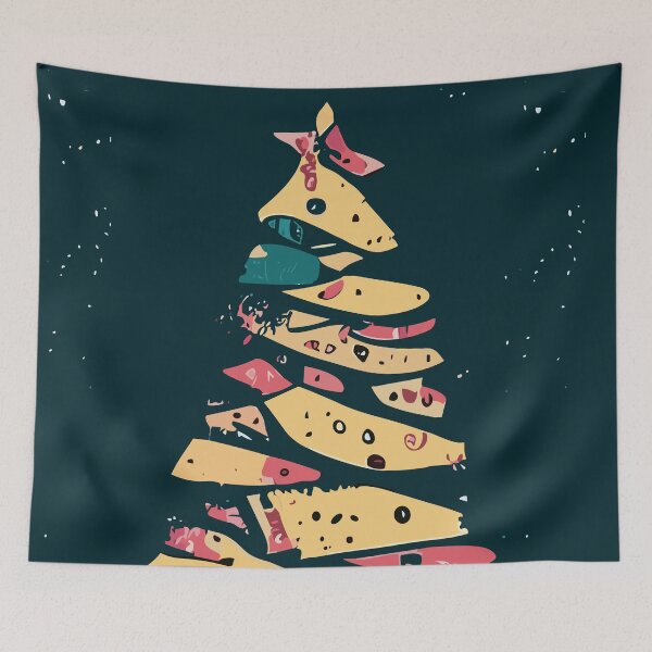 Item preview, Grunge Christmas Tree in Yellow and Black designed and sold by SamJanner.