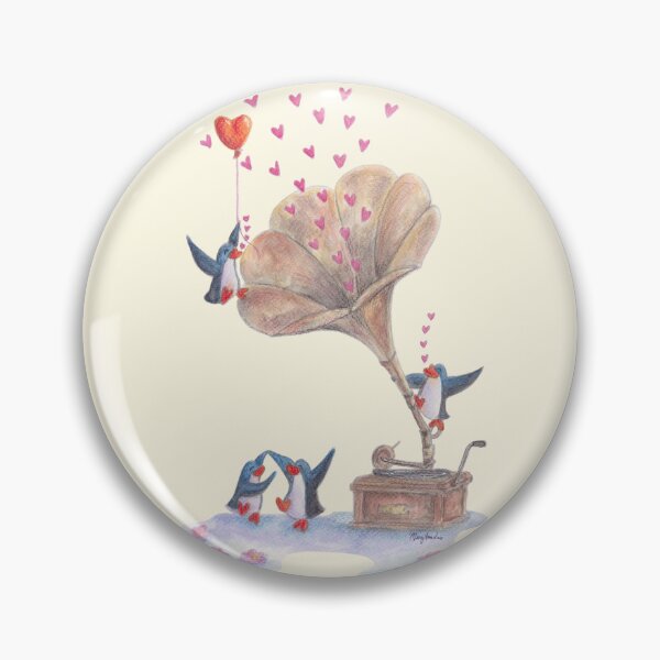 Item preview, Penguins dancing and enjoying music around a retro gramophone. designed and sold by PenguinGirl-Art.