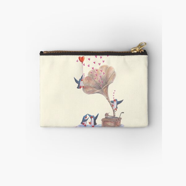 Item preview, Penguins dancing and enjoying music around a retro gramophone. designed and sold by PenguinGirl-Art.