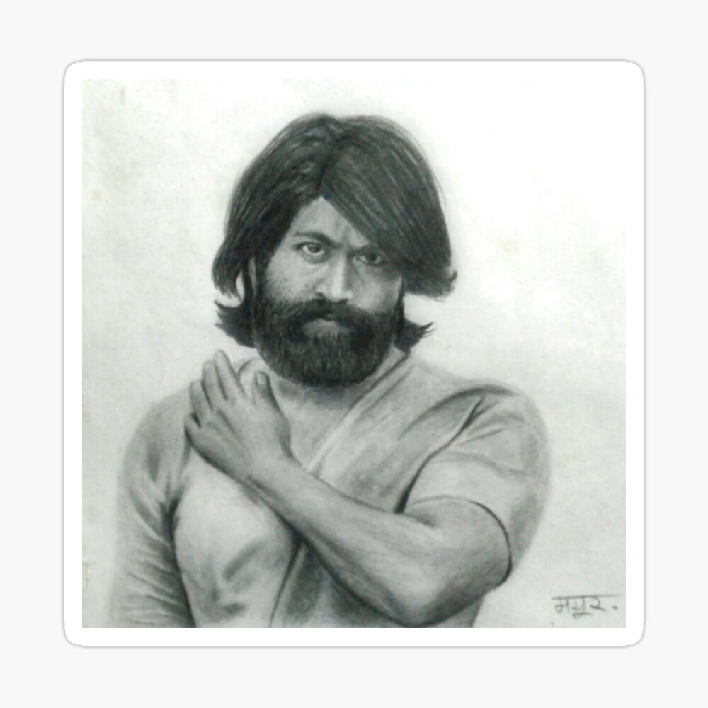 How to draw kgf Yash portrait//KGF//Naveen Kumar Gowda//Rocky// K G F  //2020//RUPAYAN ART - YouTube | Pencil sketch images, Youtube art, Portrait