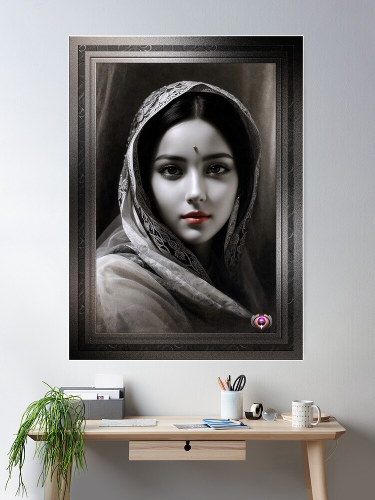 Portrait Of Cidihan Duhnie Captivating Fantasy AI Concept Art by Xzendor7 Wall Decor Poster
