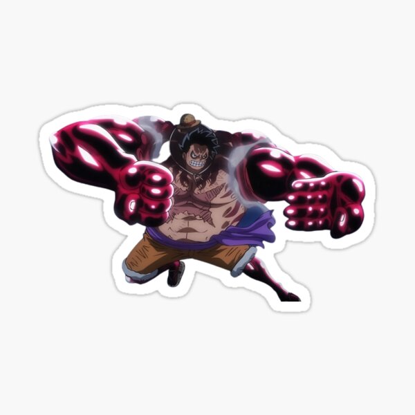 This is Luffy in gear 4 (Snakeman) Sticker for Sale by Gliphel