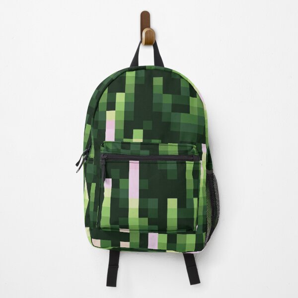 Item preview, Evergreen Woods // Modern Green Pink Summer Forest Camouflage Pattern 1980s 8bit Pixel Art designed and sold by mixedpixels.