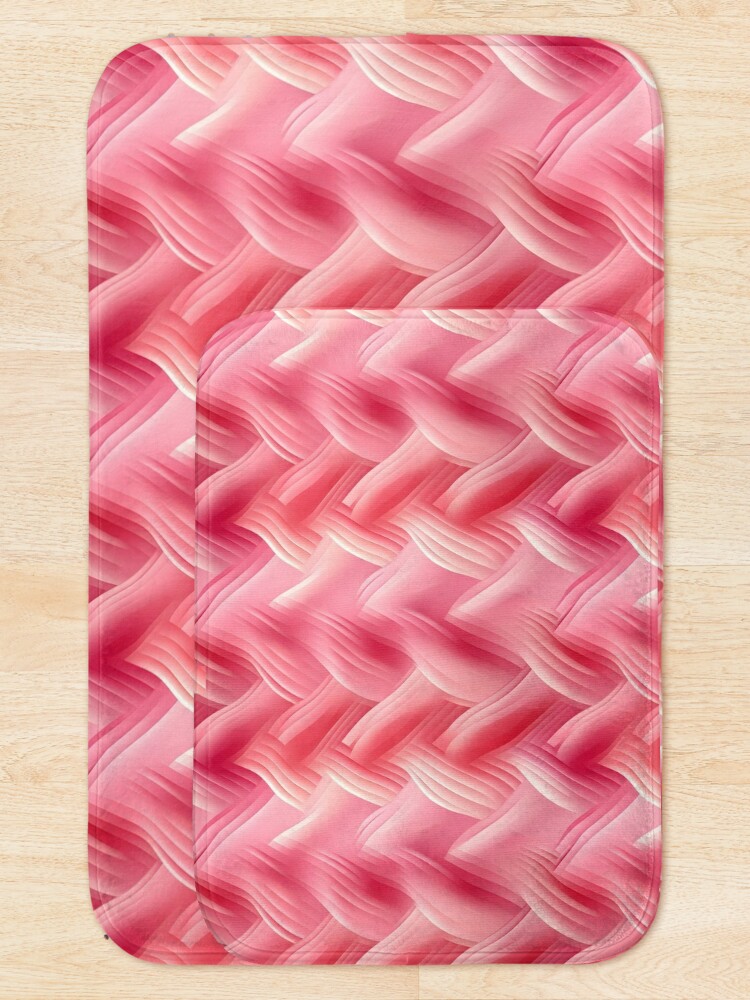 Discover Pink Braid Pattern - Unique and Charming Apparel | Bath Mat