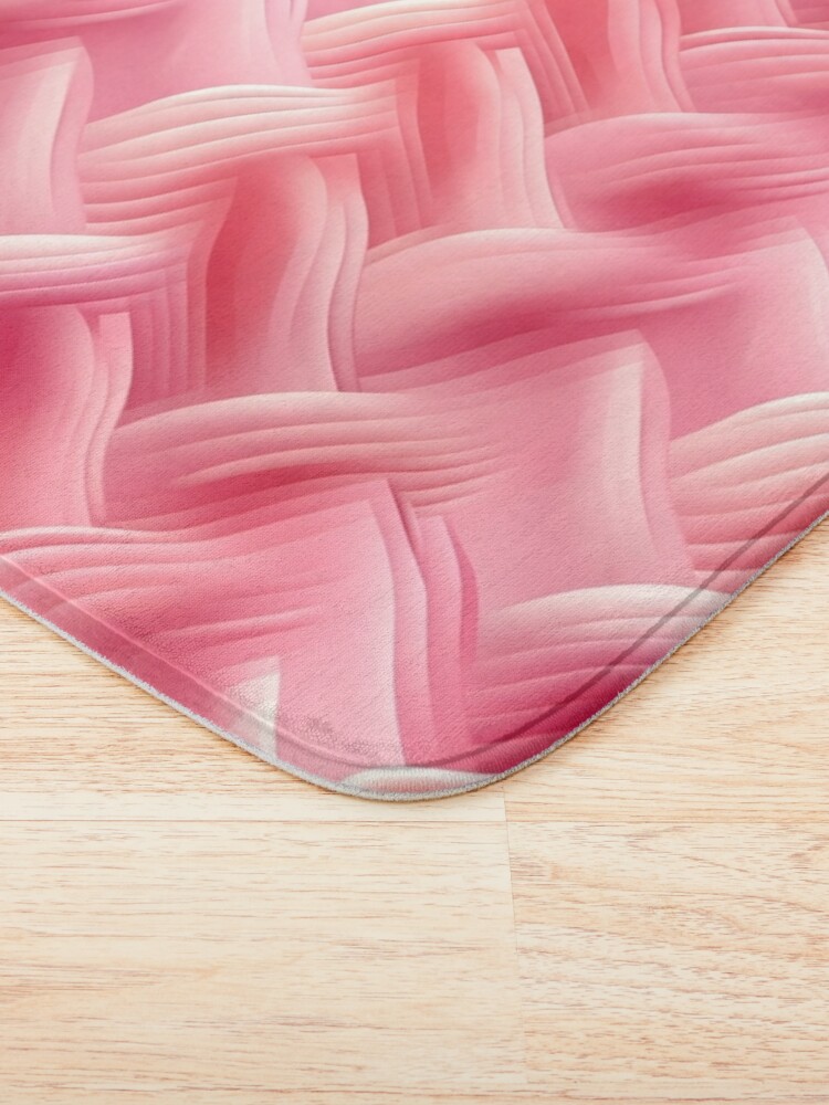 Disover Pink Braid Pattern - Unique and Charming Apparel | Bath Mat