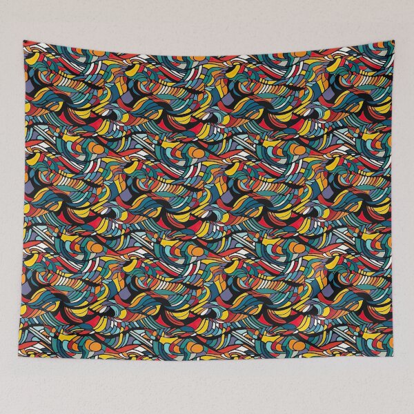 Item preview, Summery modern pattern with abstract pop art motifs designed and sold by Pflugart.