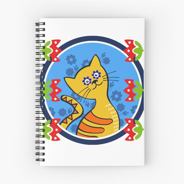 Item preview, Cat With Folk Pattern designed and sold by RitaFancy.