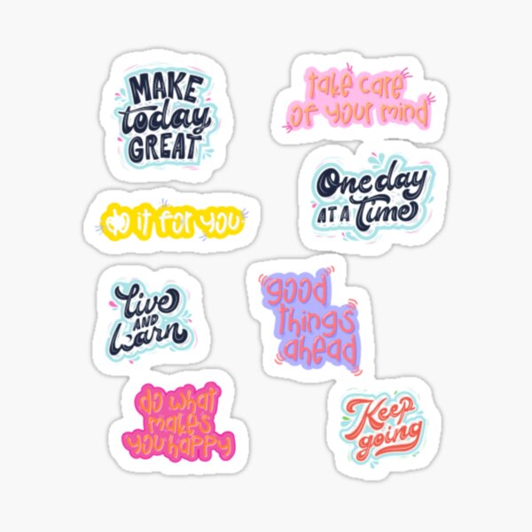 Good job motivational quotes pack Sticker for Sale by Haministic