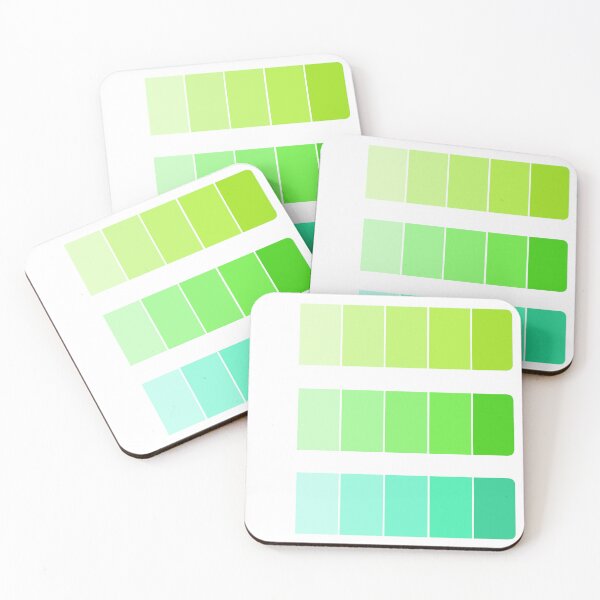 Item preview, GREENS || Color Swatches-White Lined || SET 2 designed and sold by ArtsieAxxie.