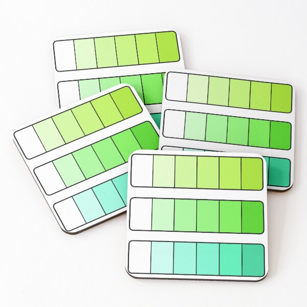 Item preview, GREENS || Color Swatches-Black Lined || SET 2 designed and sold by ArtsieAxxie.