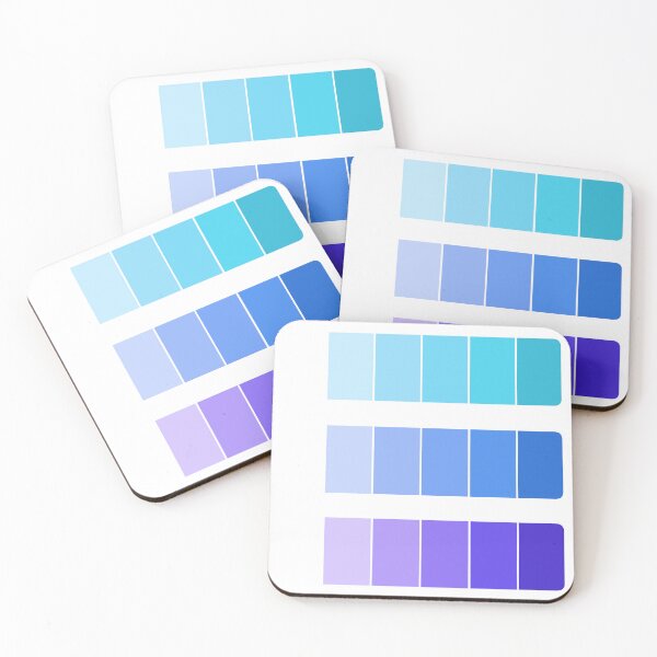 Item preview, BLUES || Color Swatches-White Lined || SET 3 designed and sold by ArtsieAxxie.