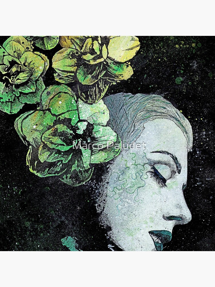 Obey Me (flower girl portrait, spray paint graffiti painting) by kiss-my-art