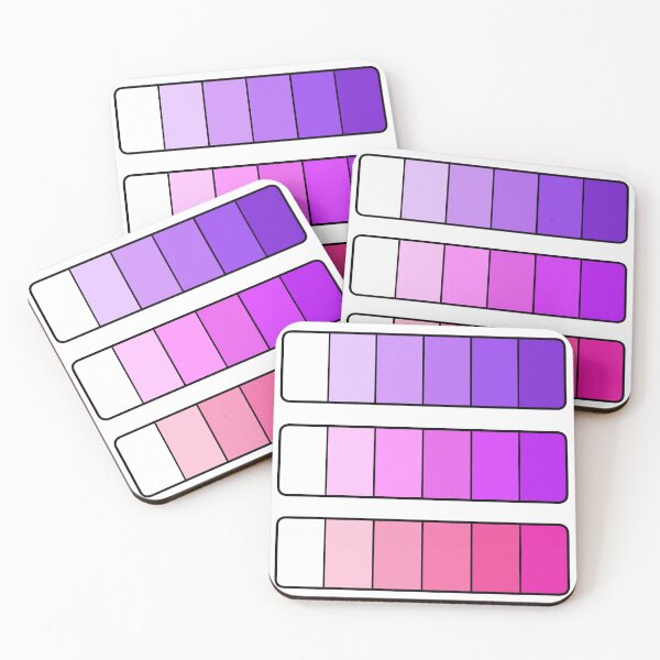 Item preview, VIOLETS || Color Swatches-Black Lined || SET 4 designed and sold by ArtsieAxxie.