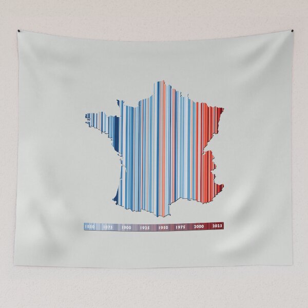 Item preview, Warming Stripe France 1850 to 2023 designed and sold by Spyinthesky.