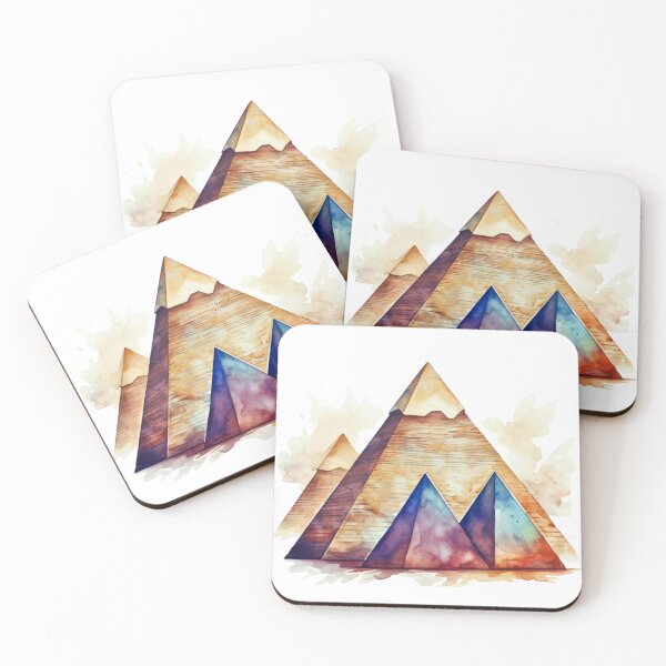 Item preview, Egyptian pyramids illustrator designed and sold by LazyLifestyle.