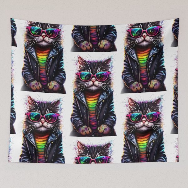 Item preview, Cool Cat Reflected in the Eye - Artistic Digital Design designed and sold by PixelSpectrum.