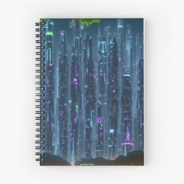 Item preview, Nature's Neon Nexus: AI-Generated Cityscape of Harmonious Coexistence designed and sold by RedArtG09.