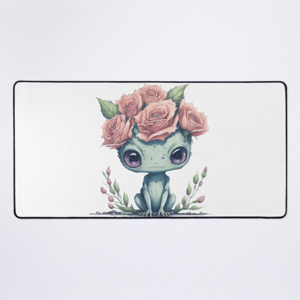 Item preview, Cute alien Catirepto girl in a floral wreath. designed and sold by SaraSumi.