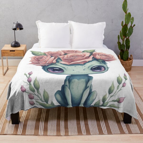 Item preview, Cute alien Catirepto girl in a floral wreath. designed and sold by SaraSumi.