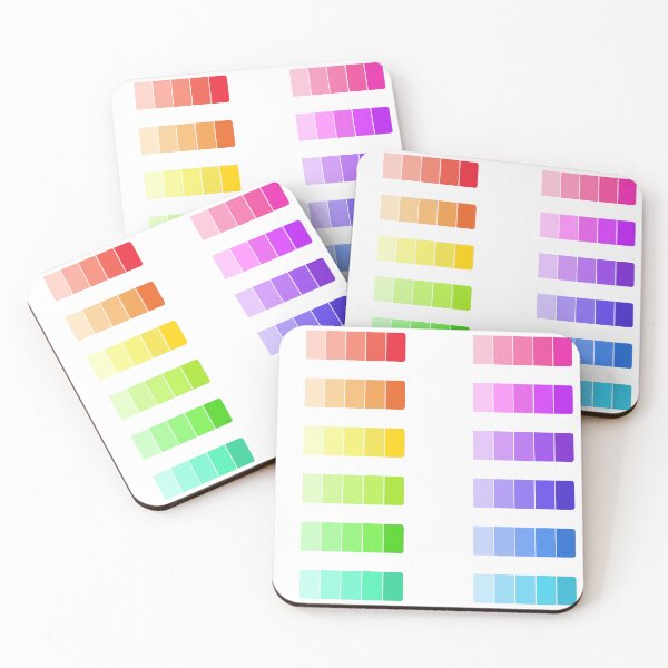Item preview, 12 Color Set || Color Swatches-White Lined || designed and sold by ArtsieAxxie.