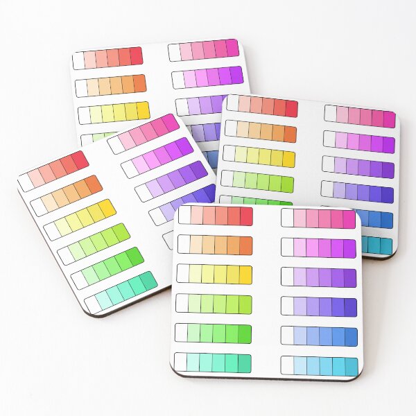 Item preview, 12 Color Set || Color Swatches-Black Lined || designed and sold by ArtsieAxxie.