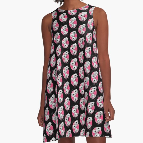 Artikel-Vorschau von Weiße Anemonen (Pink-Hintergrund auf Schwarz), designt und verkauft von ObsidianDaz.