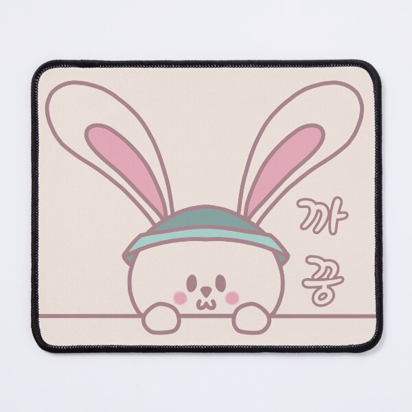 Item preview, A cute bunny says, "peekaboo - 까꿍" in Korean. designed and sold by Kimchi-style-.