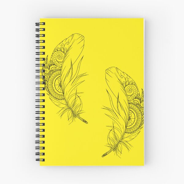 Item preview, Yellow feathers pattern designed and sold by PrintArtVibez.