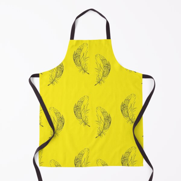 Item preview, Yellow feathers pattern designed and sold by PrintArtVibez.