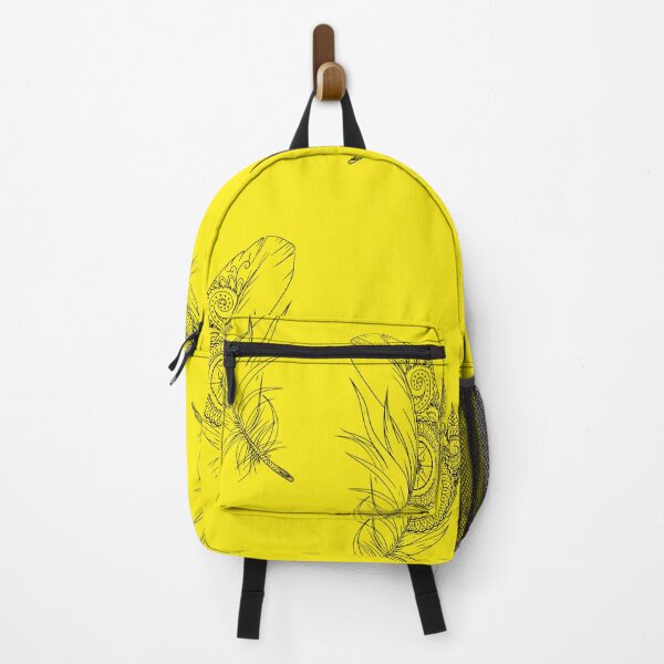 Item preview, Yellow feathers pattern designed and sold by PrintArtVibez.