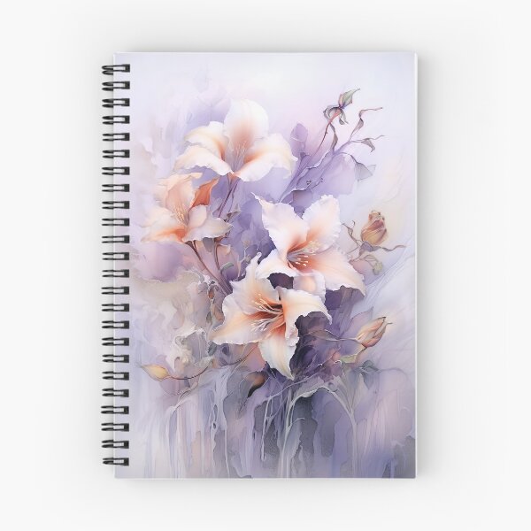 Item preview, Purple floral watercolors 2 designed and sold by Art by Lilia.