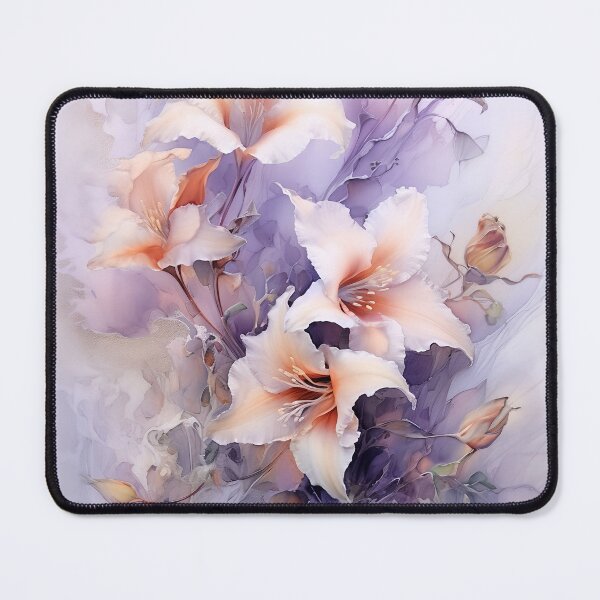Item preview, Purple floral watercolors 2 designed and sold by Art by Lilia.