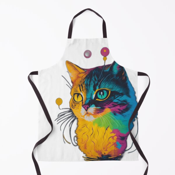 Item preview, Realistic Cat with Multicolored Eyes - Captivating Digital Art designed and sold by PixelSpectrum.