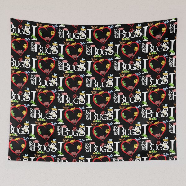 Item preview, I Love Bugs Cute Insects Bug Lovers Entomology Adventures designed and sold by BunBuntheDog-.